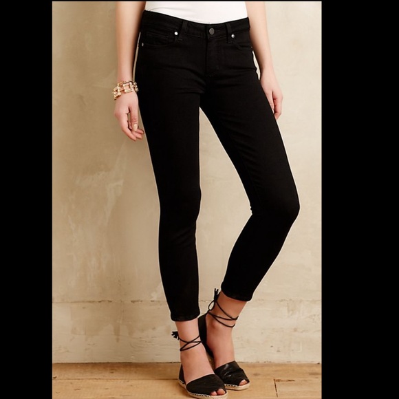 PAIGE Denim - Anthropologie-Paige Black Verdugo Crop Jeans